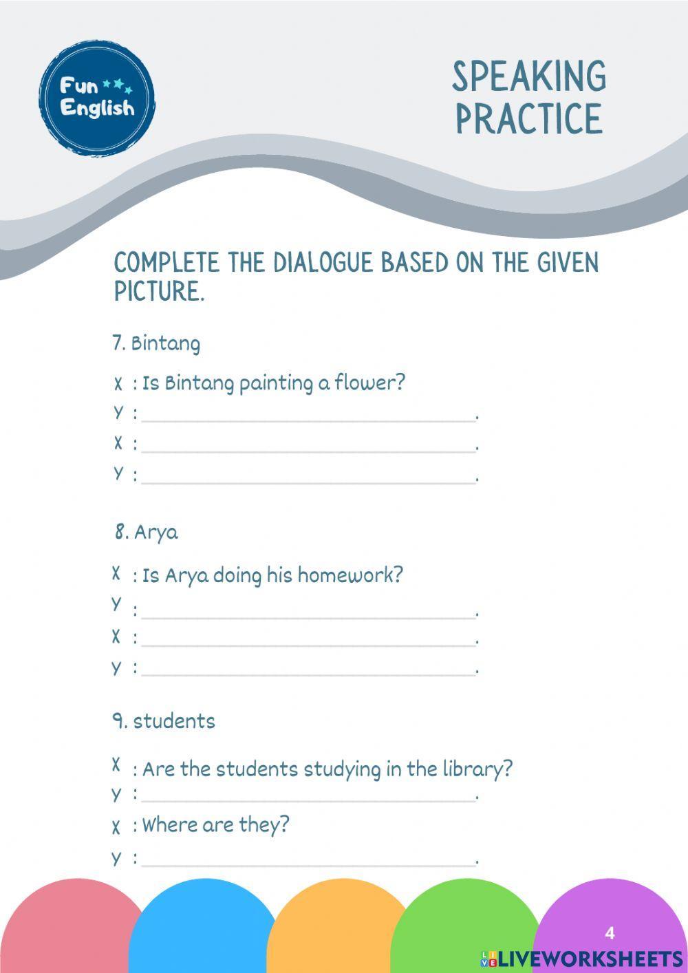 What are they doing? Dialogue