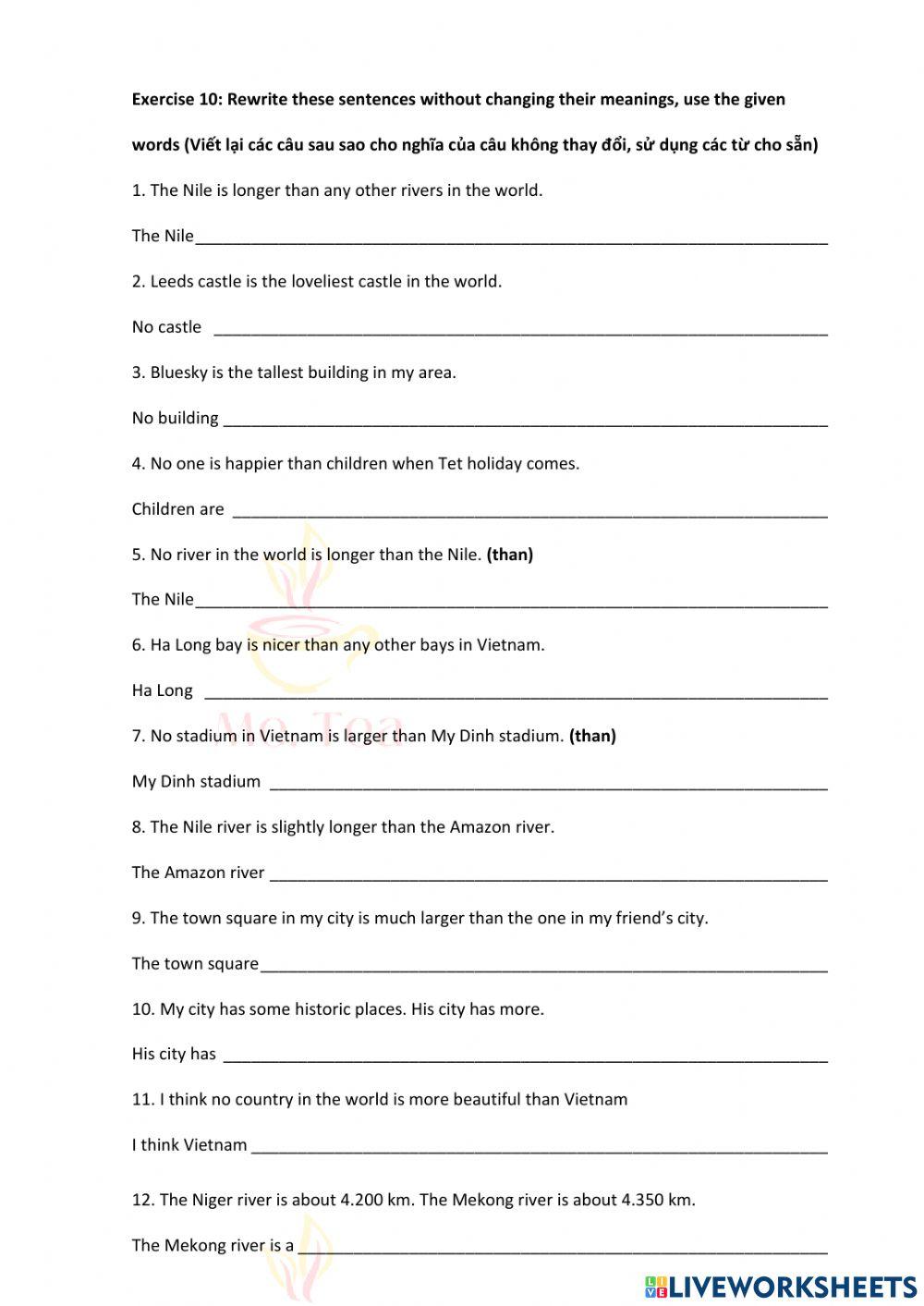 Grade 6 - Revision Unit 5