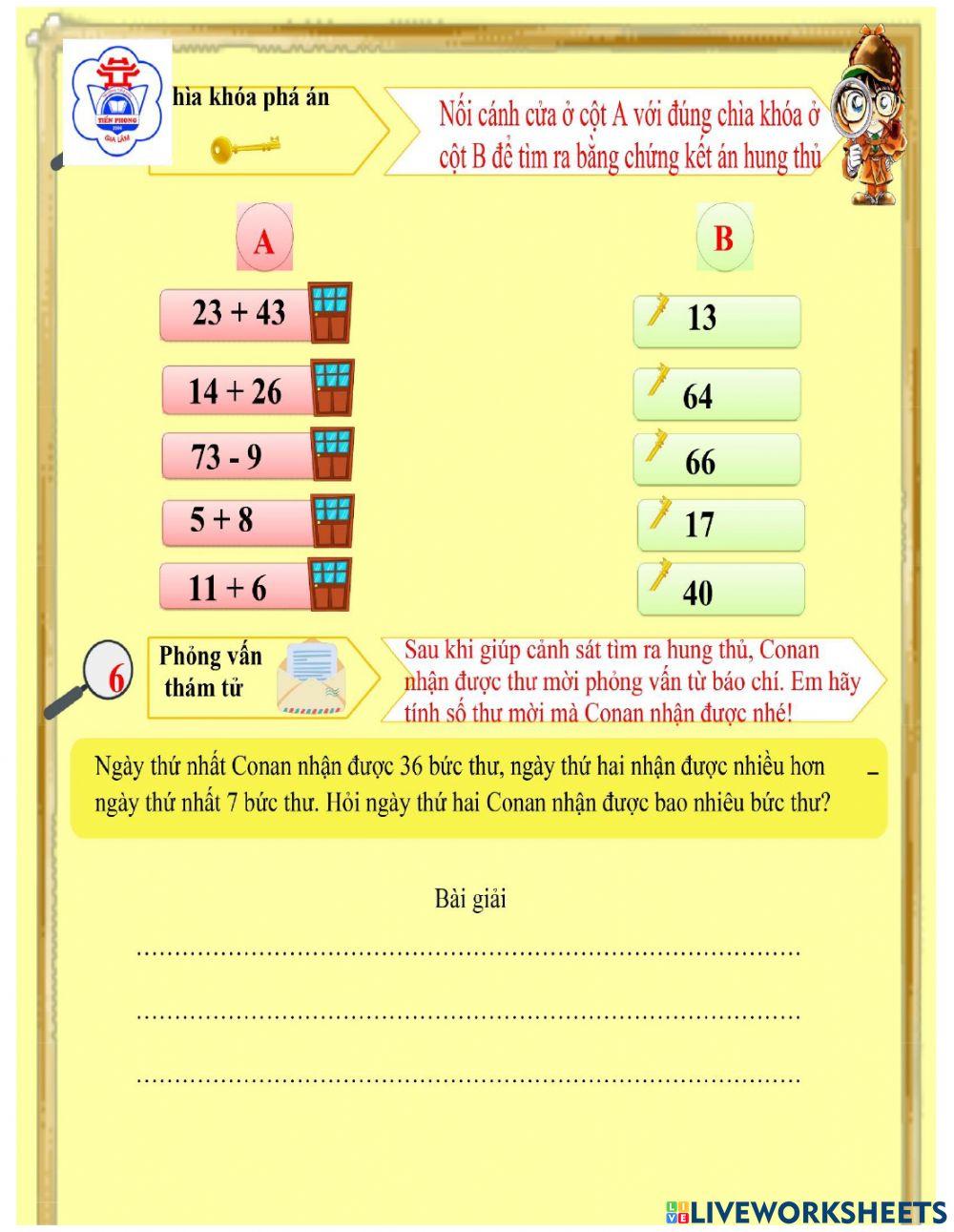 Phiếu cuối tuần 12