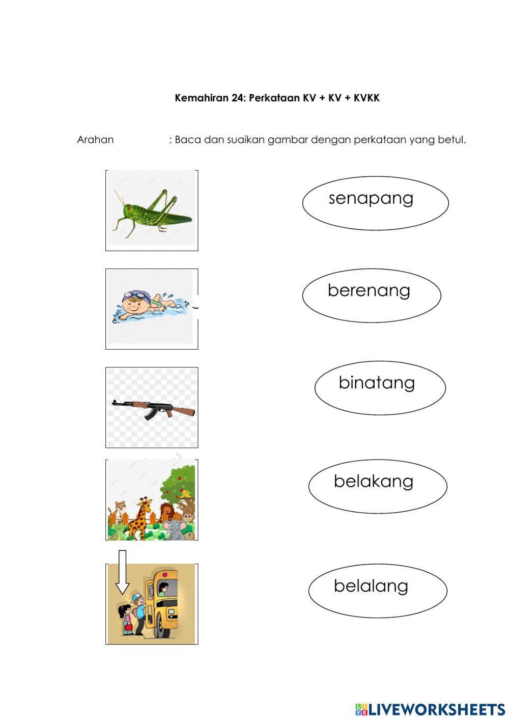 Kemahiran 24: Perkataan KV+KV+KVKK