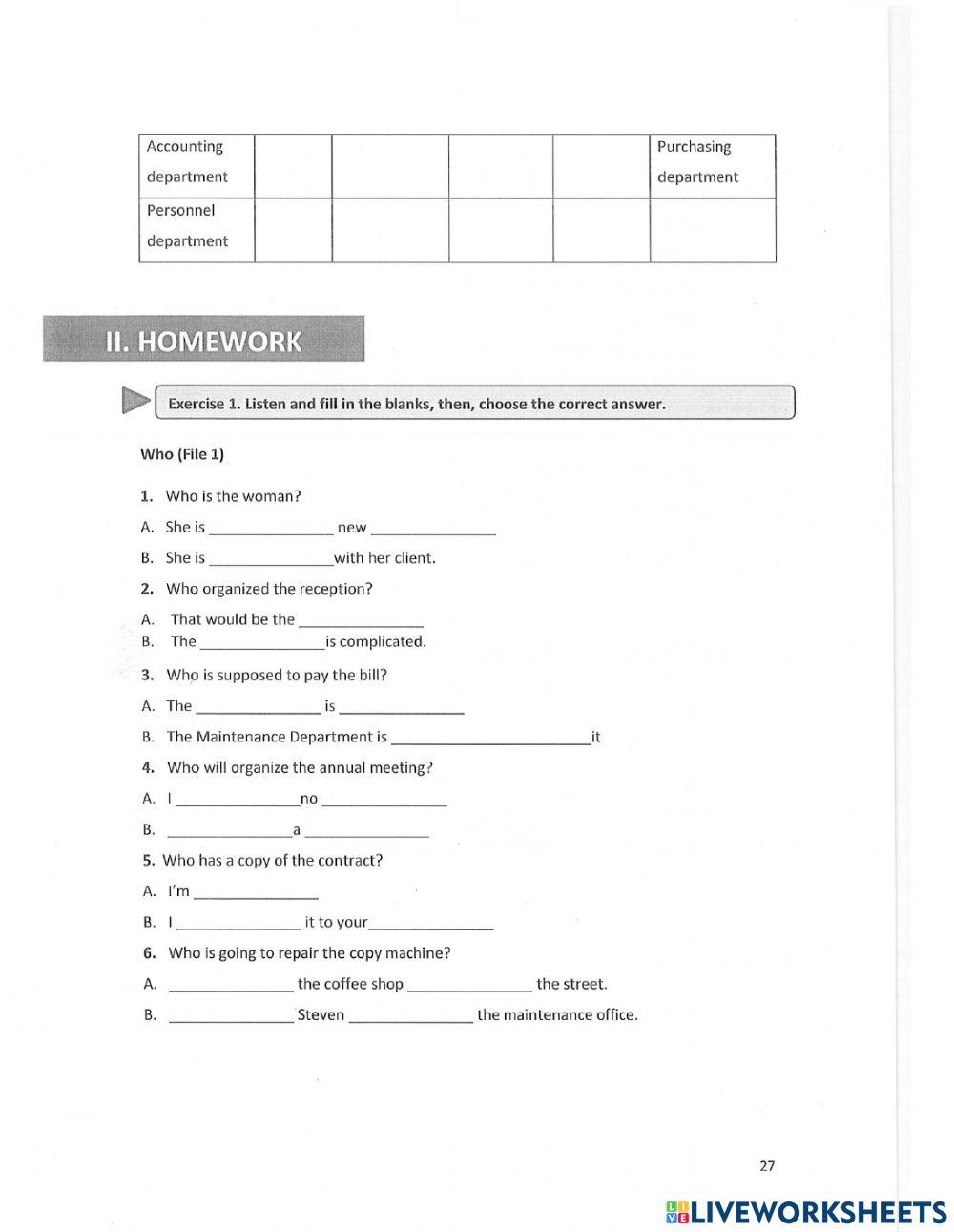 Unit 3: Information Questions