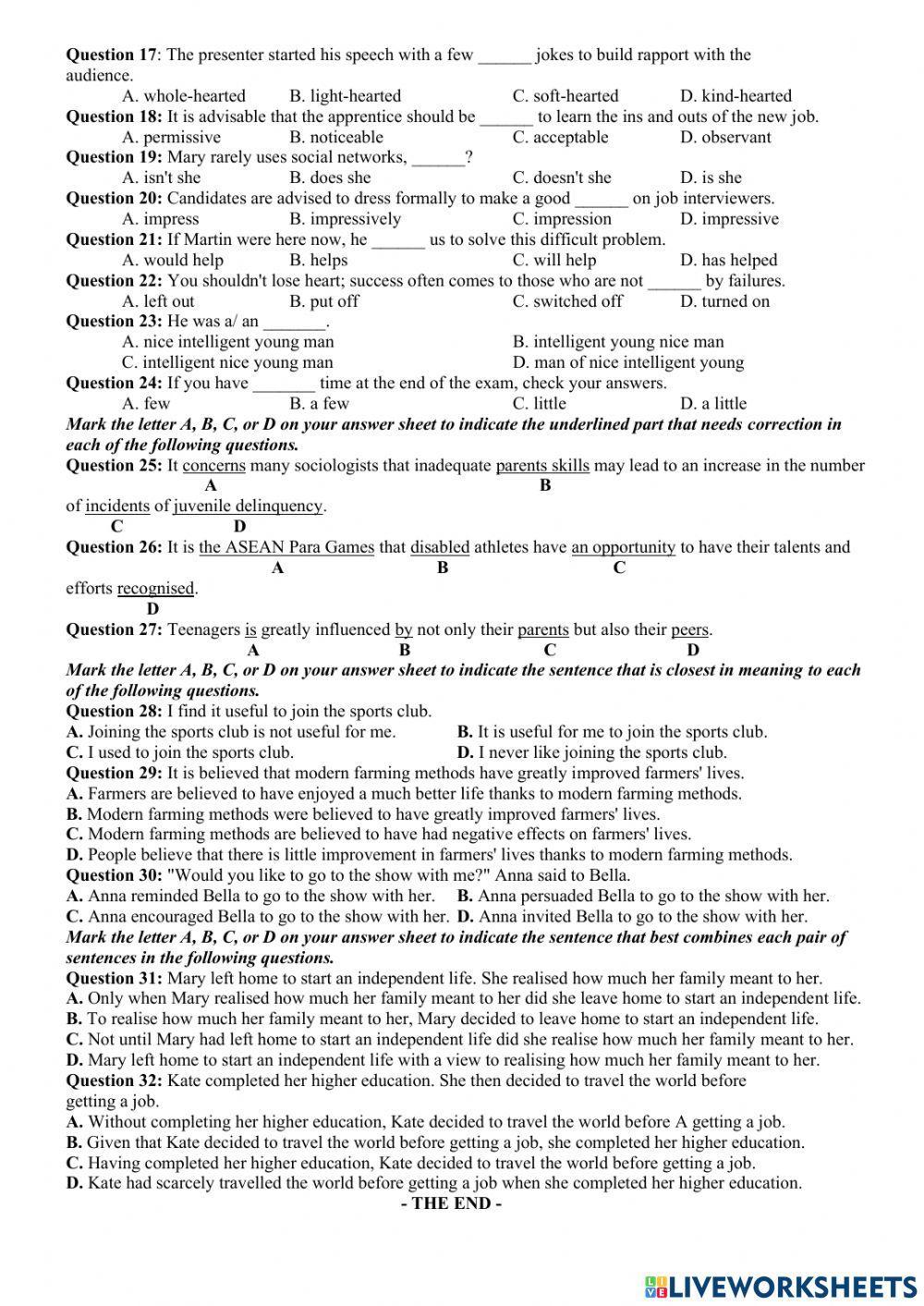 E9 - Đề luyện thi THPT 11