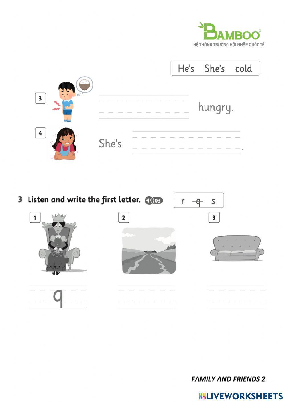 Regular Test - Family & Friends 2 - Unit 2