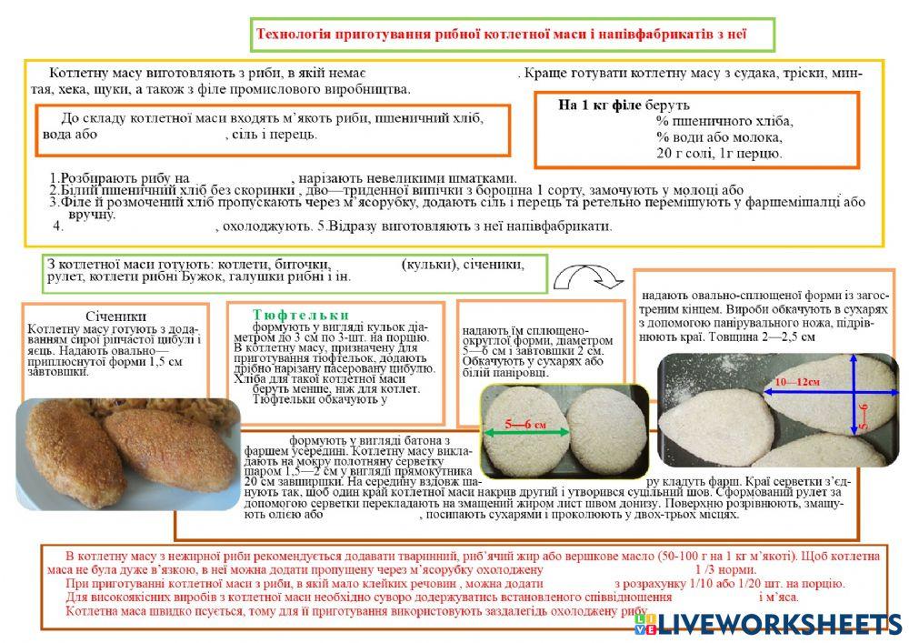 Приготування котлетної маси з риби і напівфабрикатів з неї