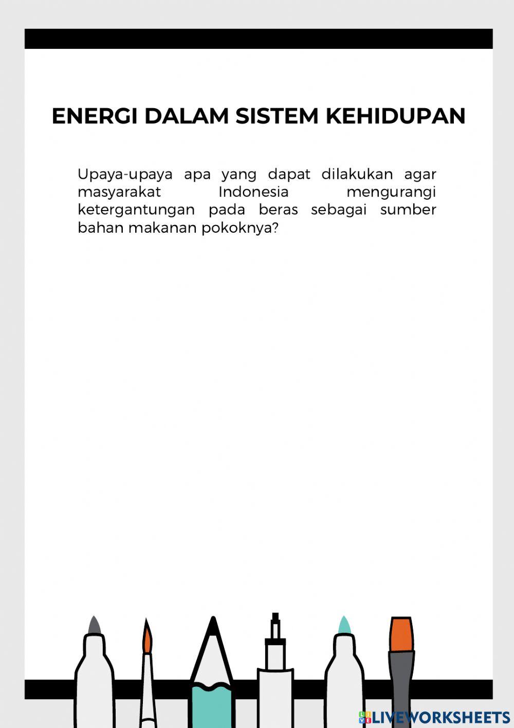 Energi dalam Sistem Kehidupan