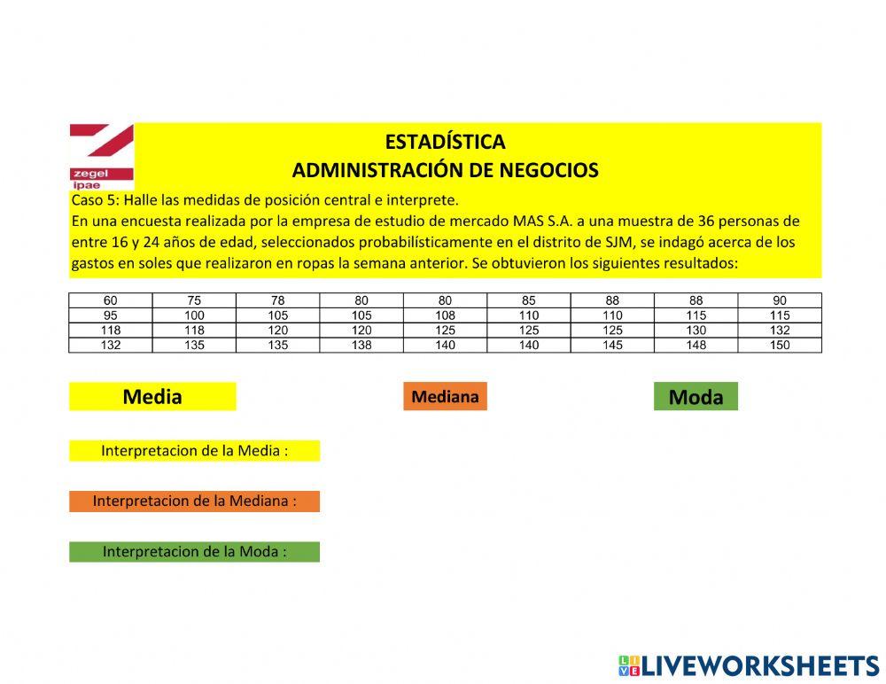 5 Media Mediana y Moda