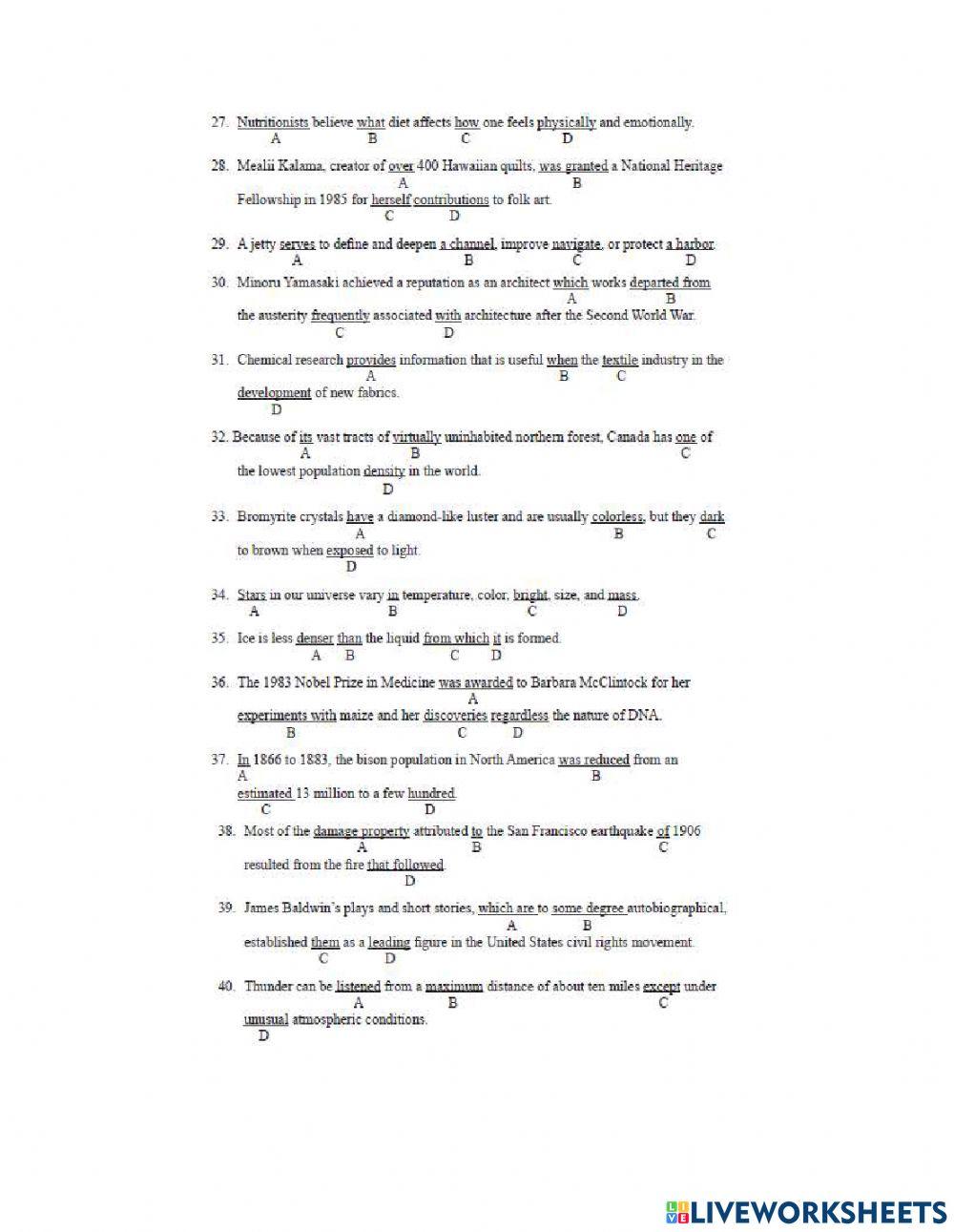 TOEFL Structure 16-40