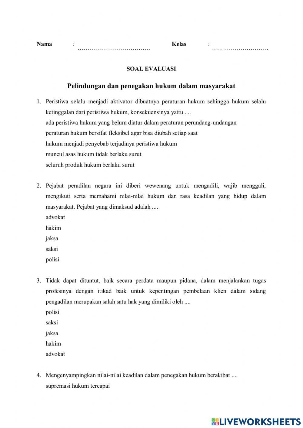 Pelindungan dan penegakan hukum dalam masyarakat