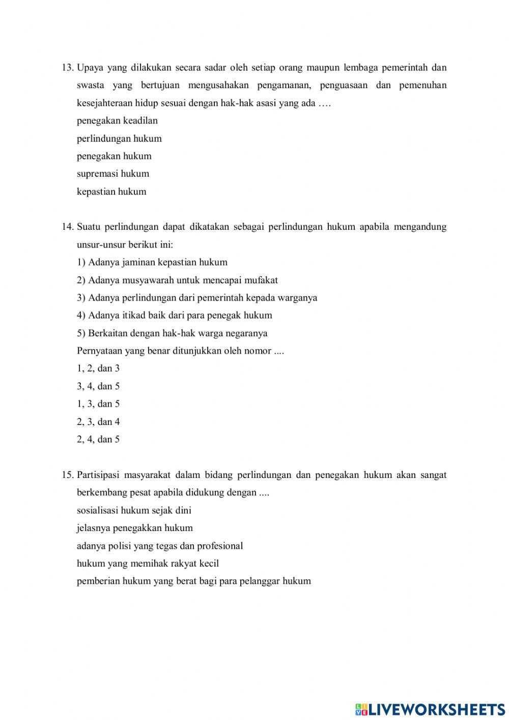 Pelindungan dan penegakan hukum dalam masyarakat