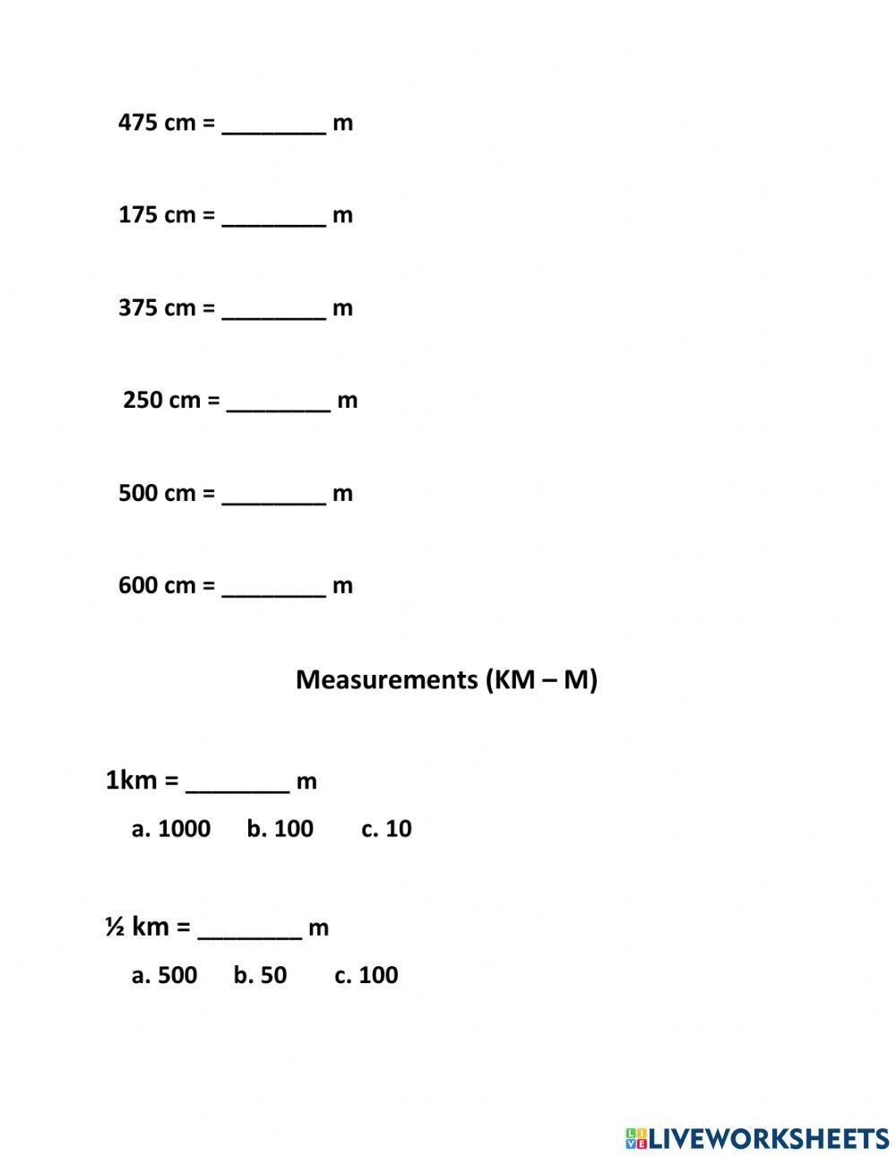 Measurements Measurements