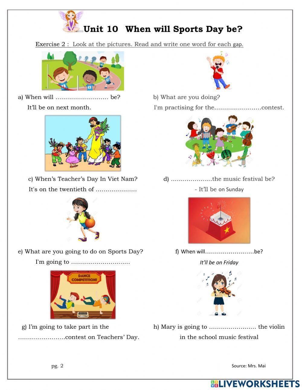 Tiếng anh lớp 5-Unit 10-lesson 1