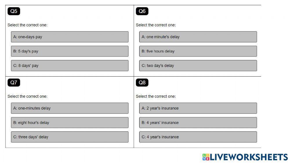 Possessive (2)-time expression