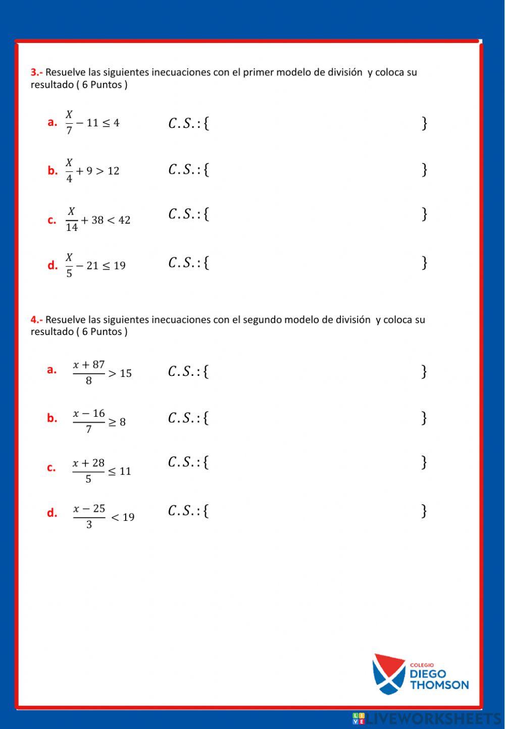 4X - Examen noviembre 4X - Examen noviembre