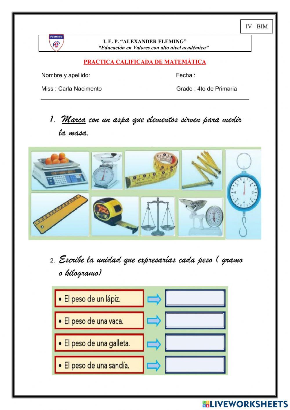 Practica de matematica