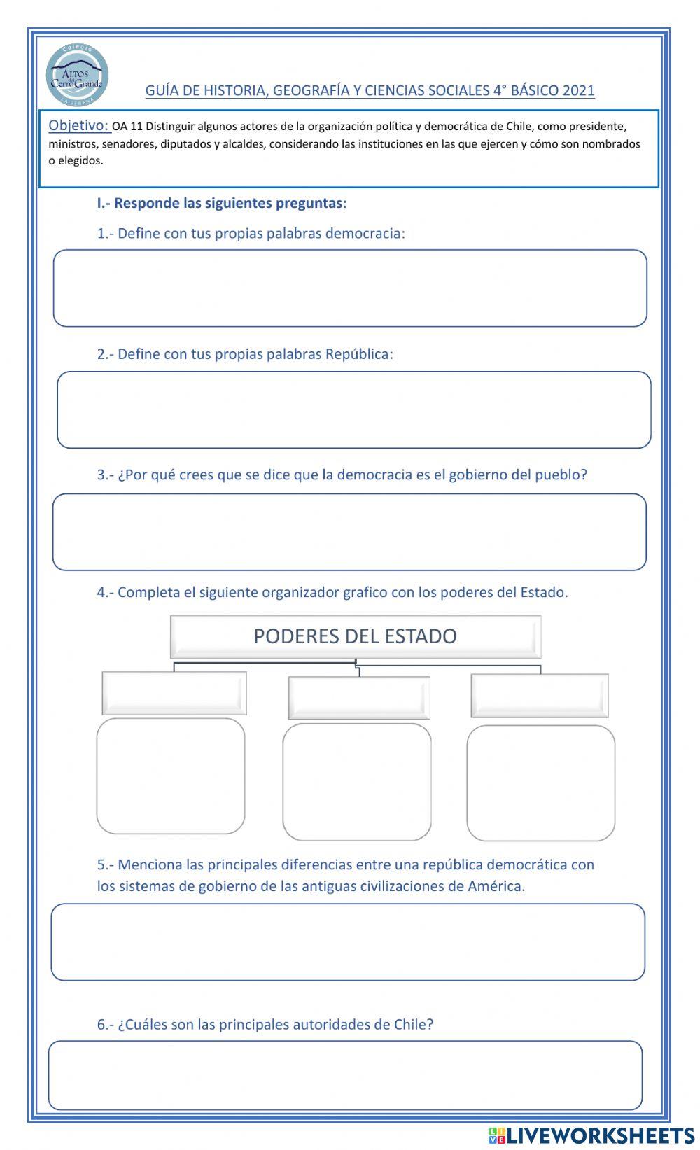 Organización politica de chile