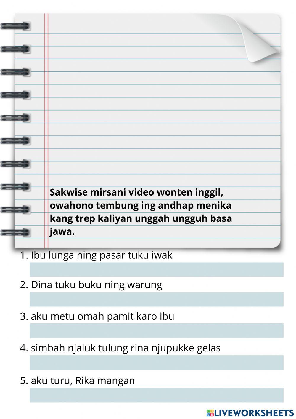 Unggah Ungguh Bahasa Jawa