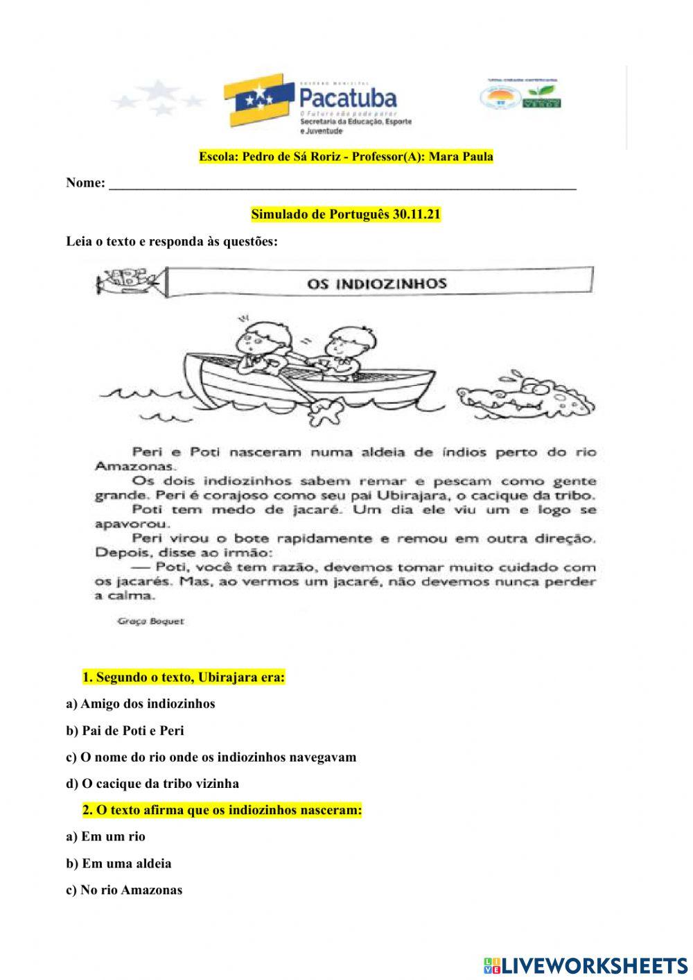 Simulado Port e Mat 30.11