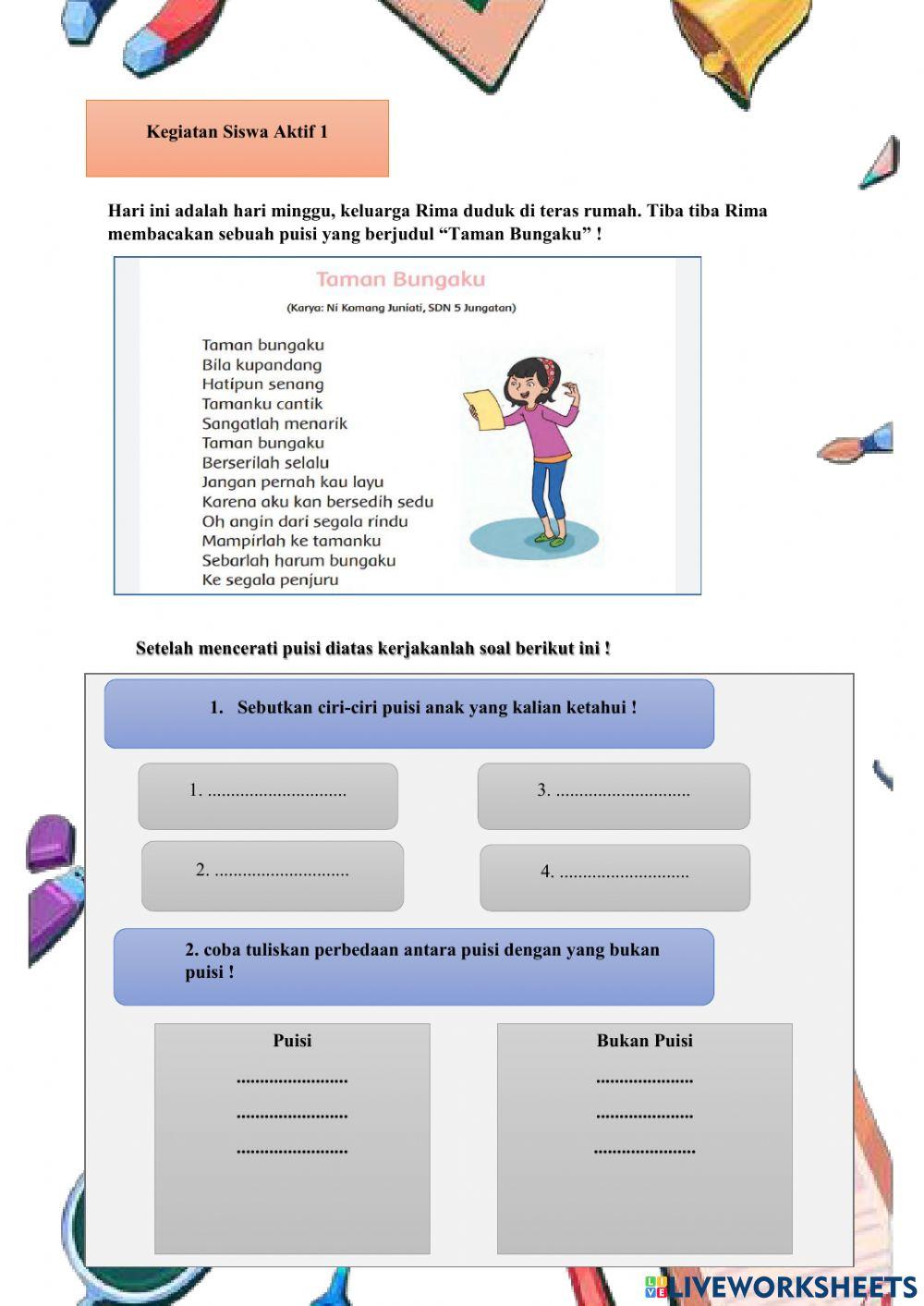 LKPD Kelas 2 tema 5 sub tema 1 pembelajaran 4