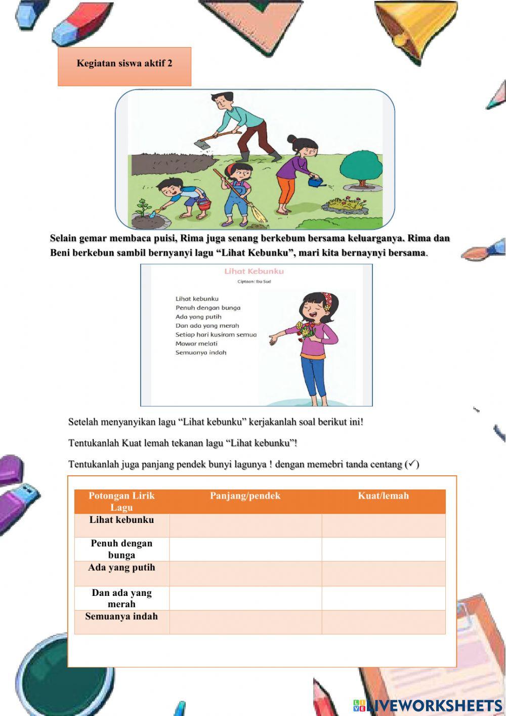 LKPD Kelas 2 tema 5 sub tema 1 pembelajaran 4