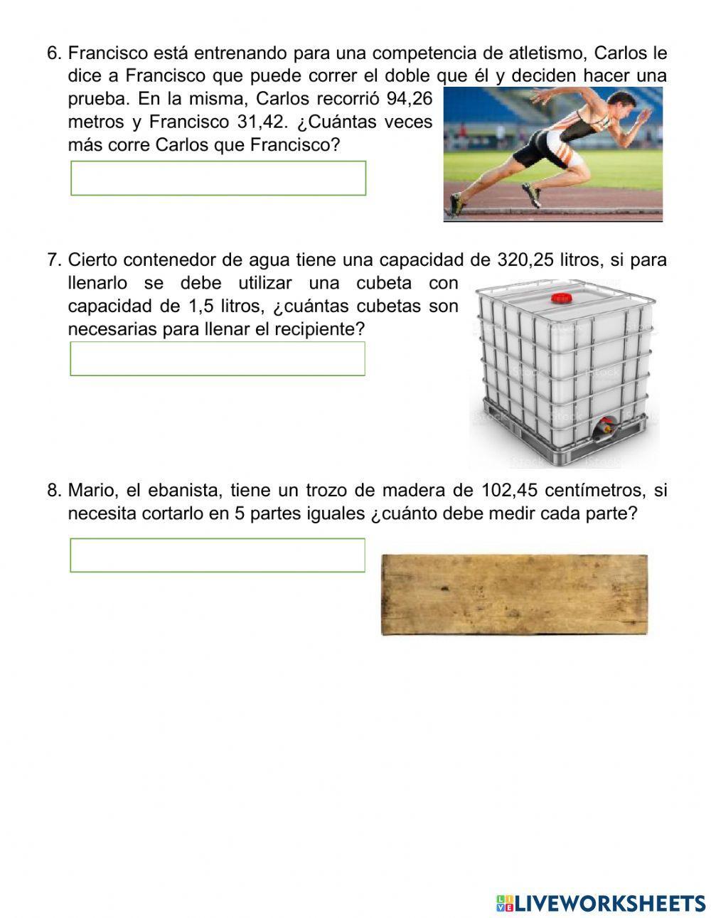 Problemas con decimales