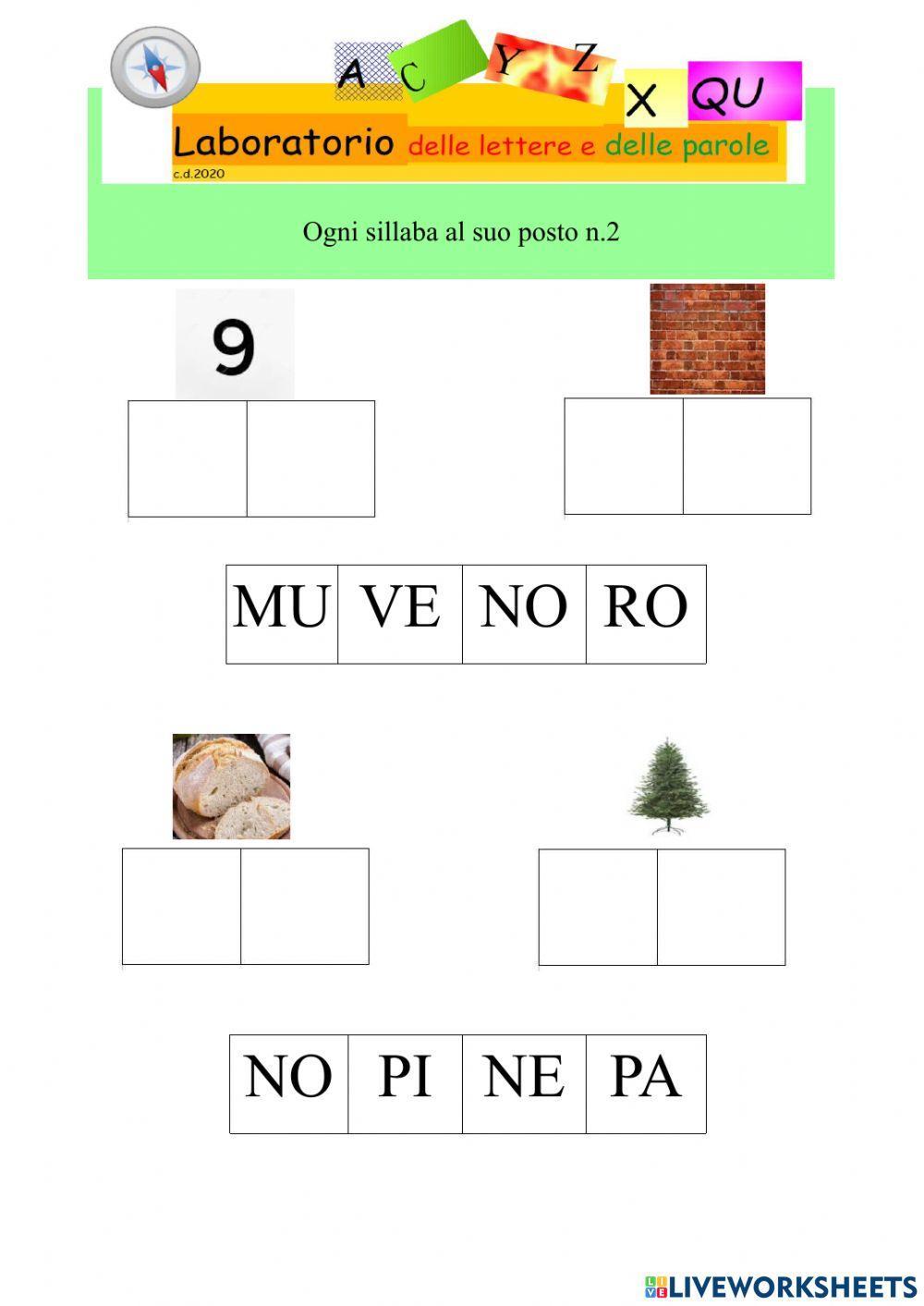 Bisillabe e immagini N.2