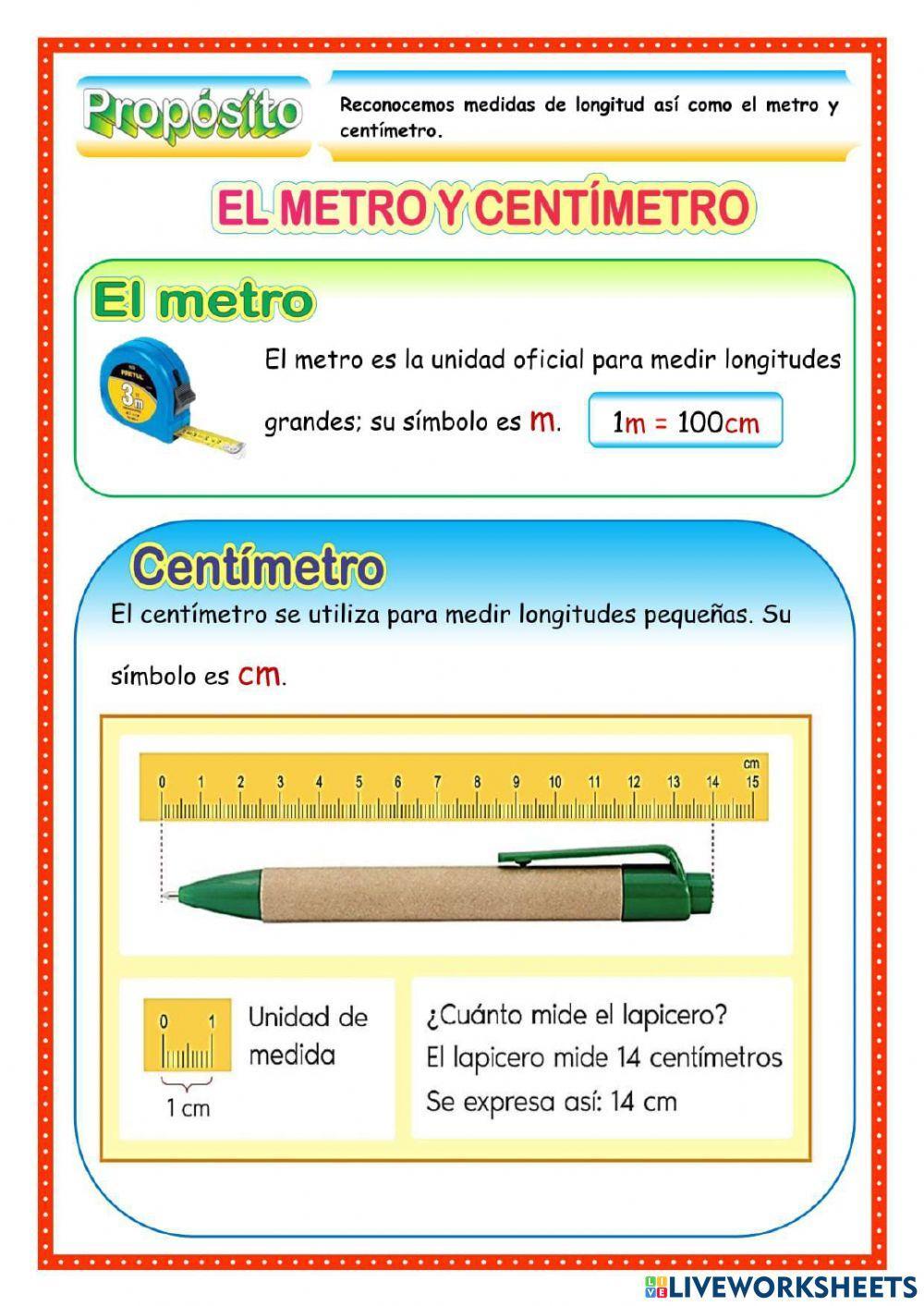 El metro y el centimetro