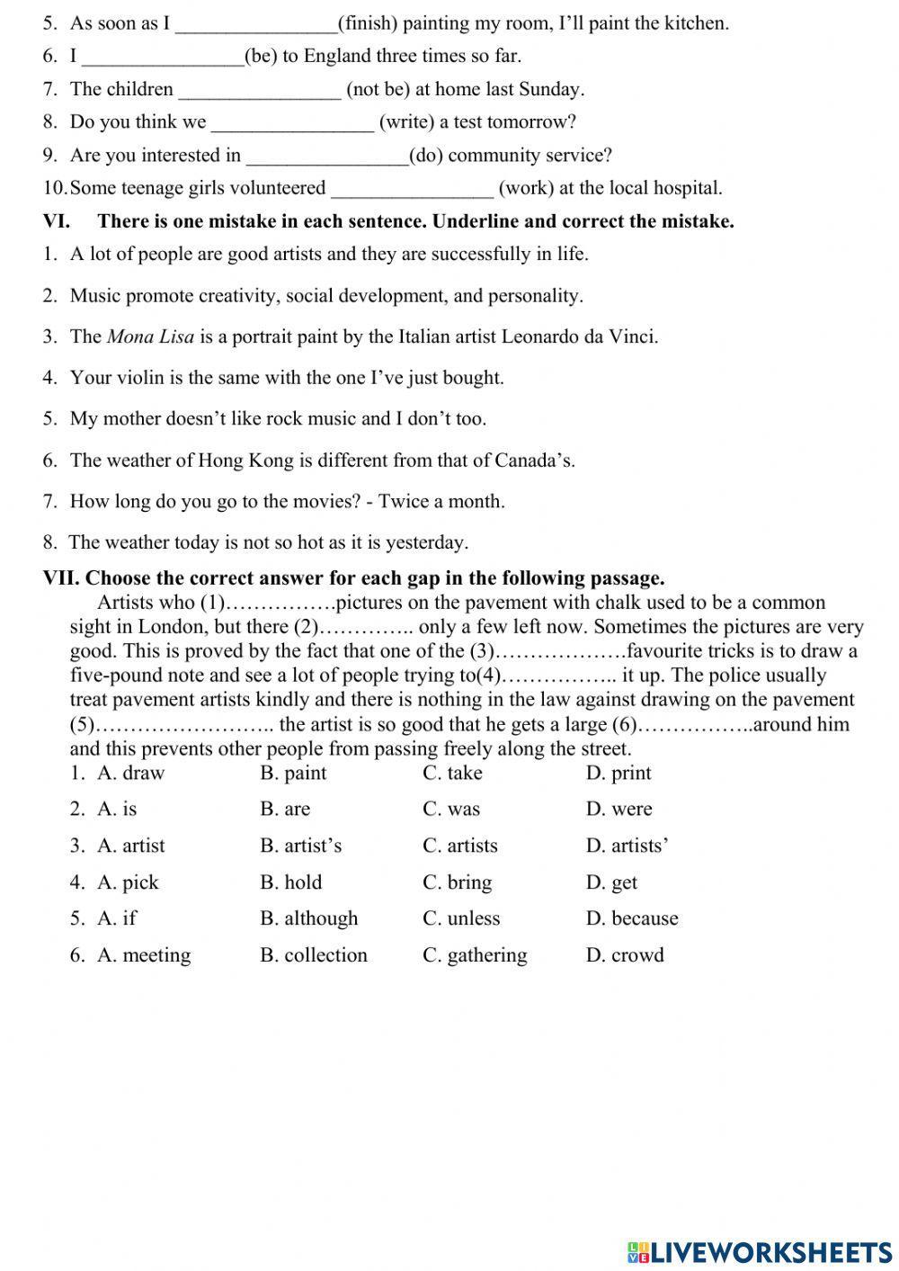 TA7 - Test yourself Unit 4 (MLH)