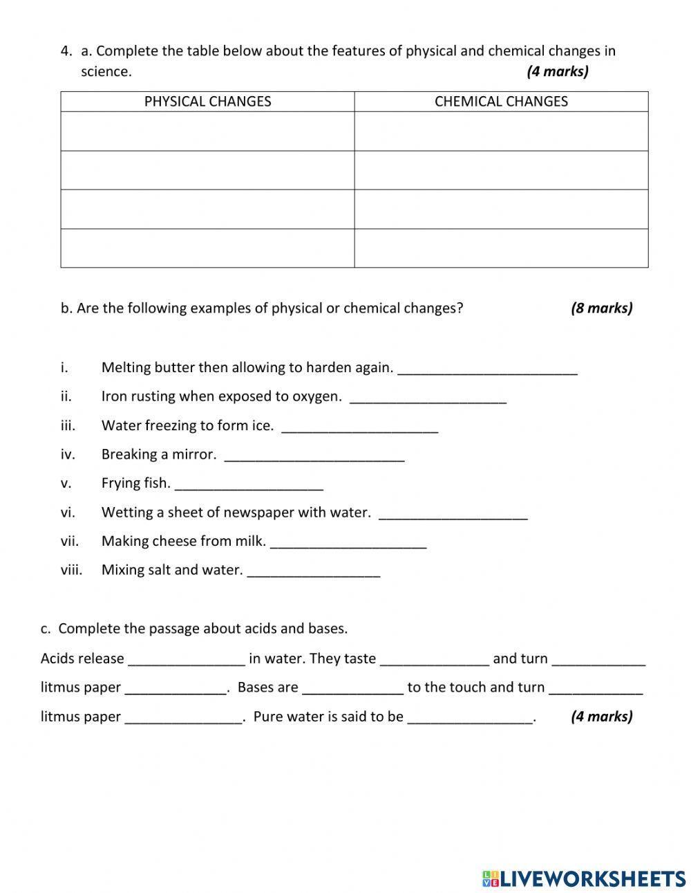 Year 8 End of Term 1 Exam 2021