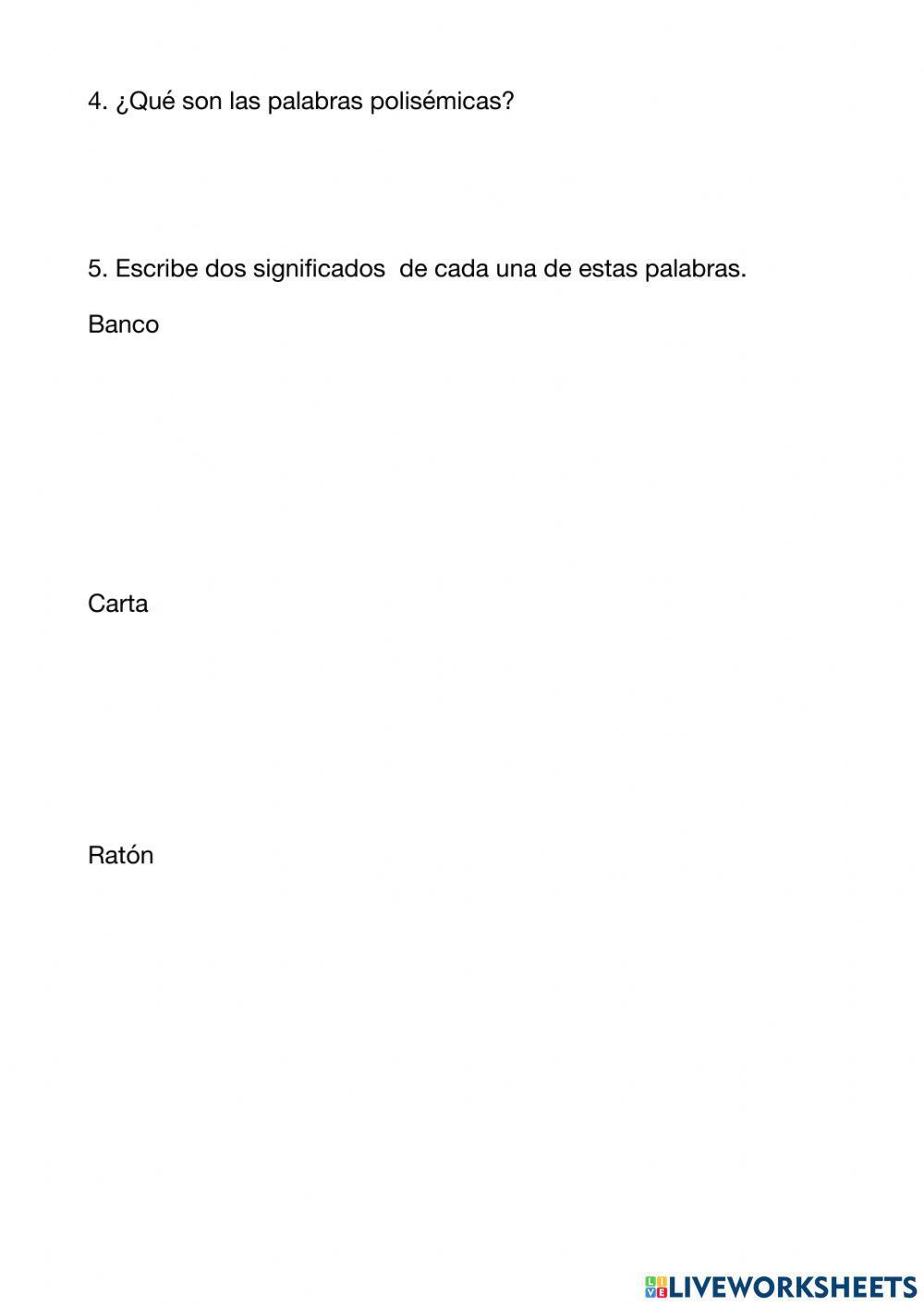 Adjetivos y palabras polisémicas