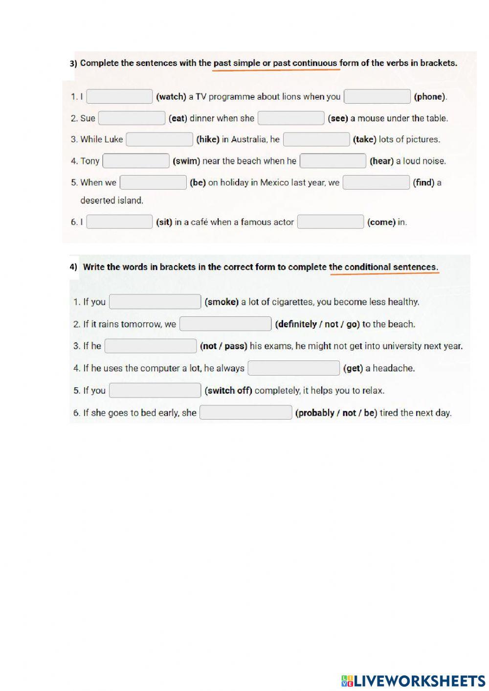 Grammar Revision Pre-int