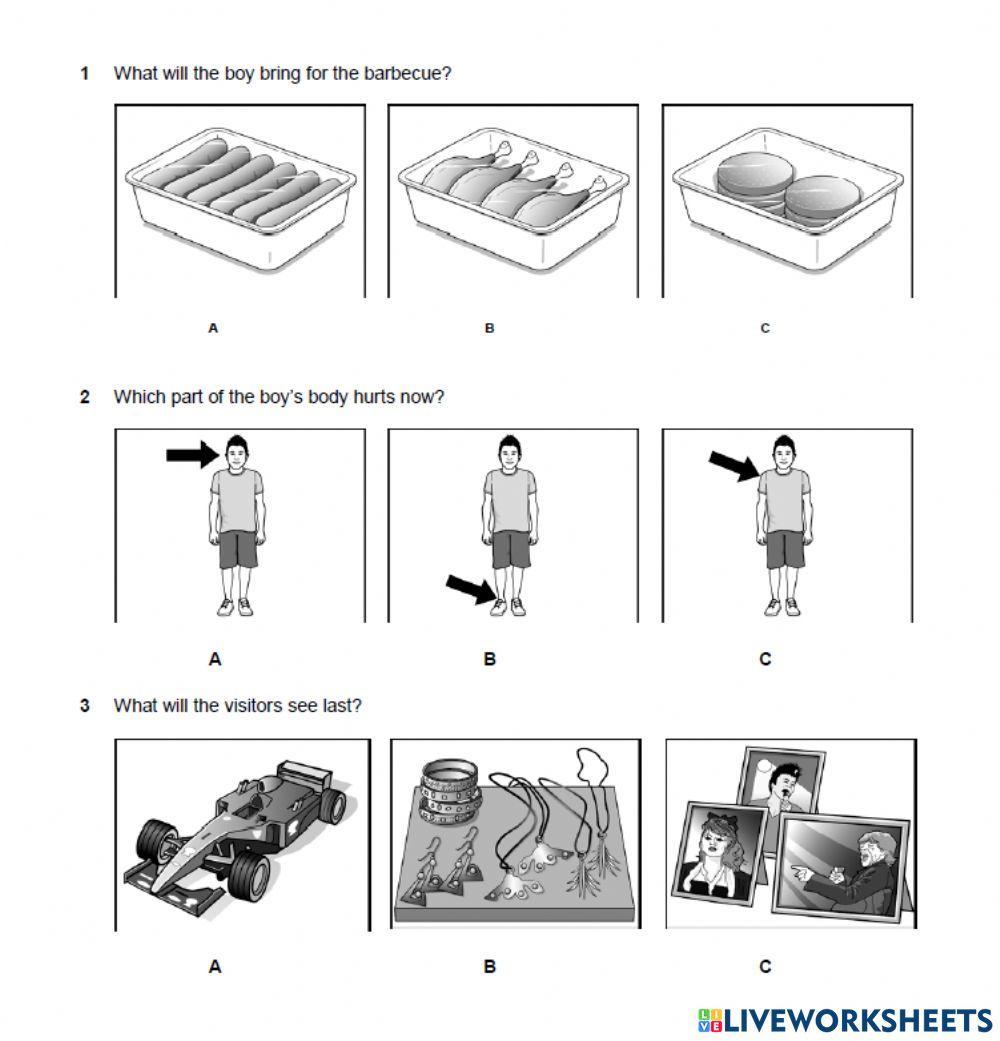 Exam preparation B1 preliminary listening part 1