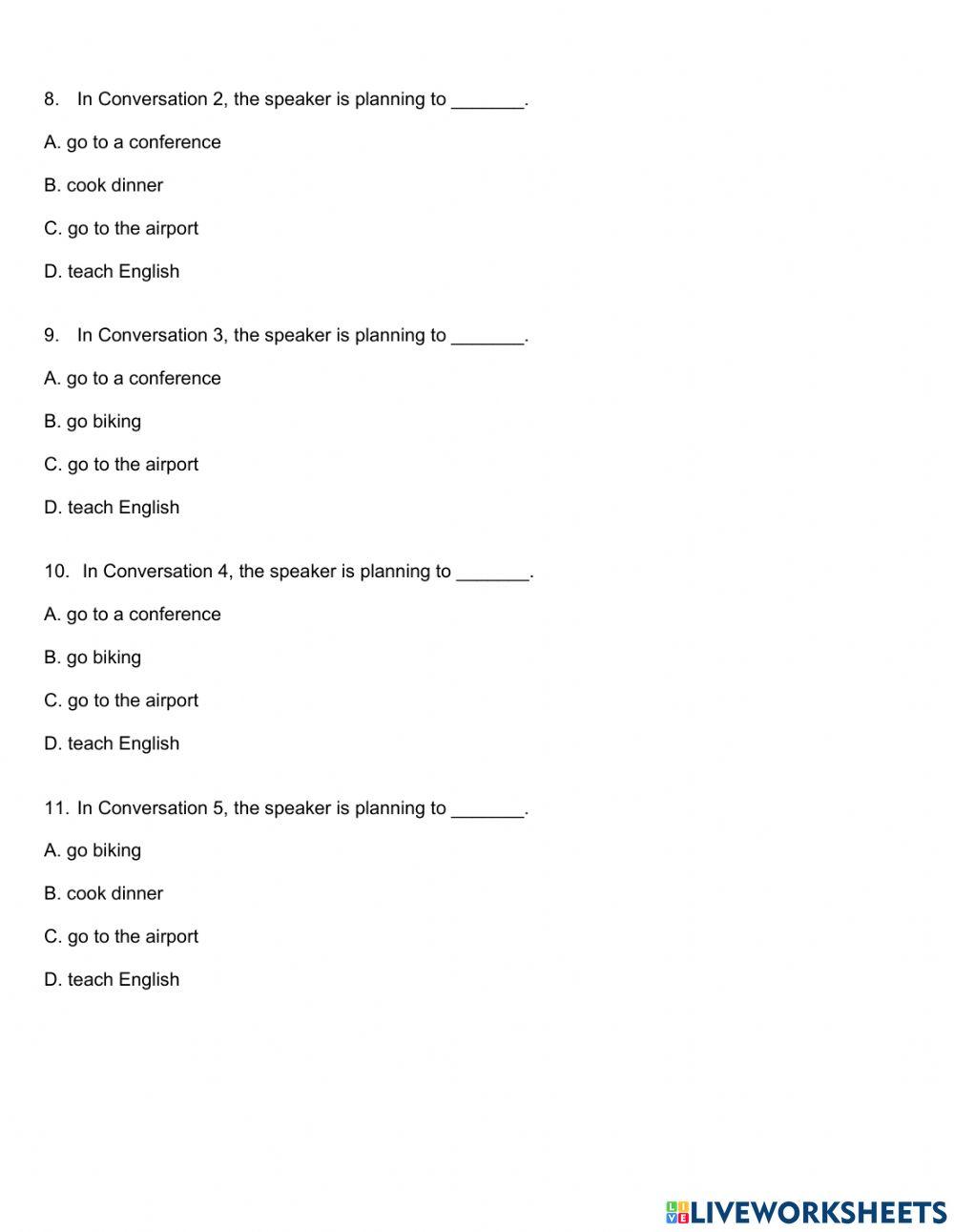 Listening quiz - 2 - regular 4