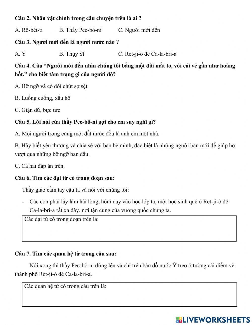 Phiếu ôn tập cuối tuần 12