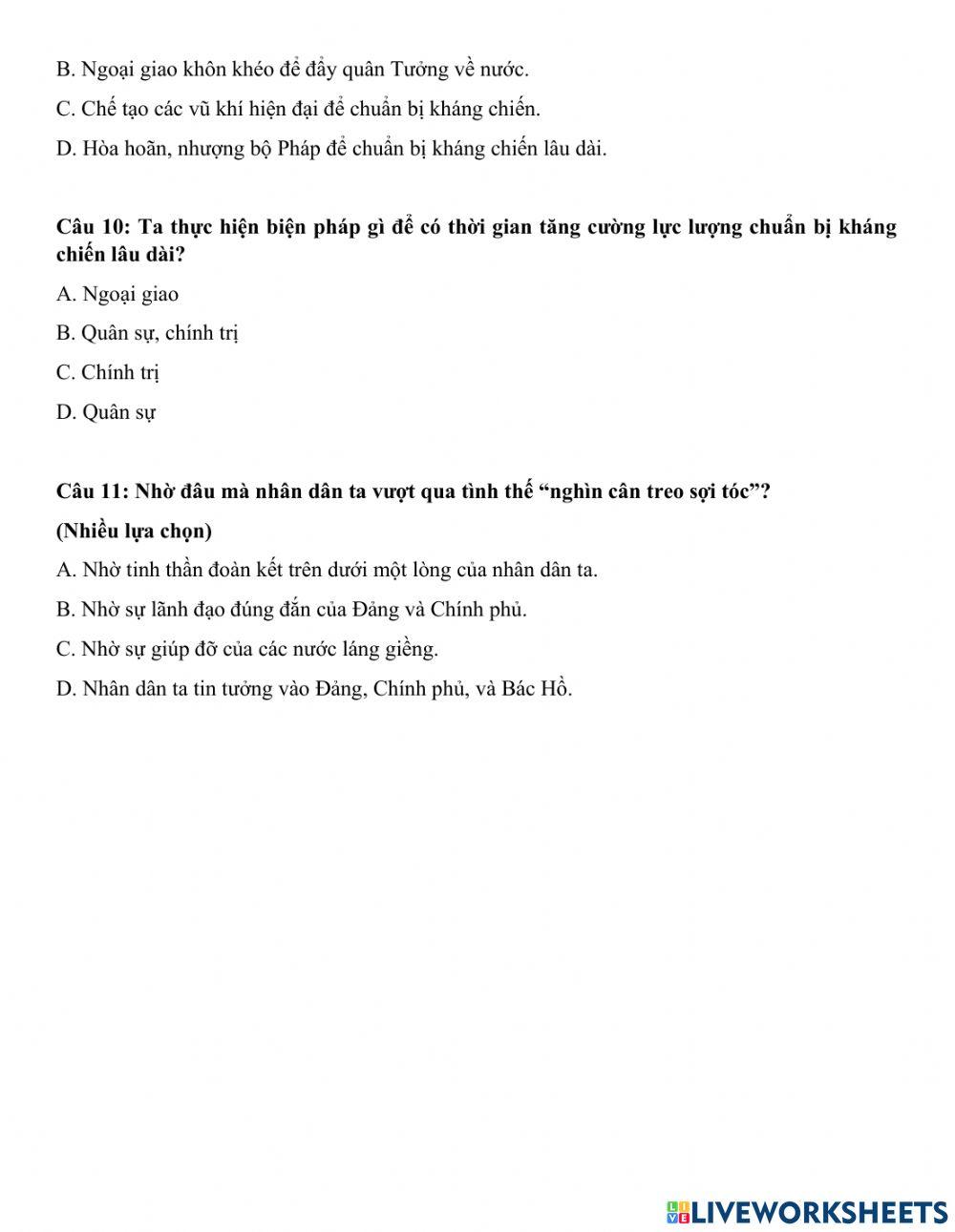 Phiếu ôn tập cuối tuần 12