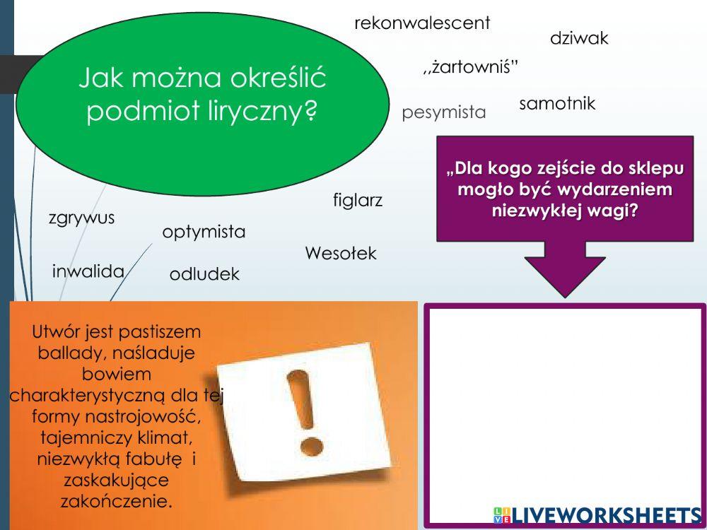 Miron Białoszewski Ballada o zejściu do sklepu