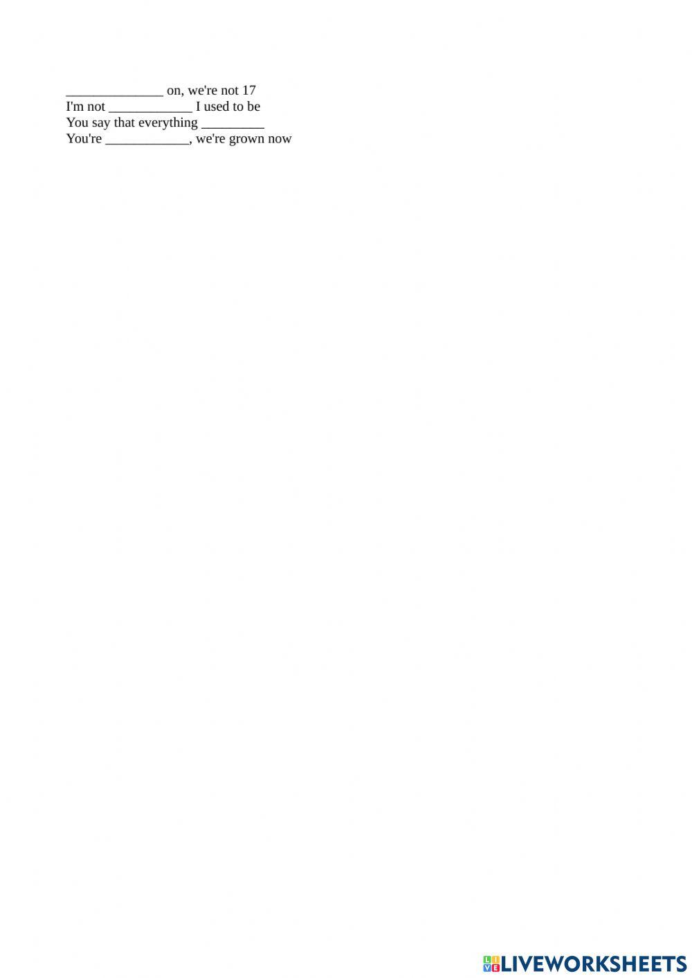 Song - Slide Away  - Miley Cyrus