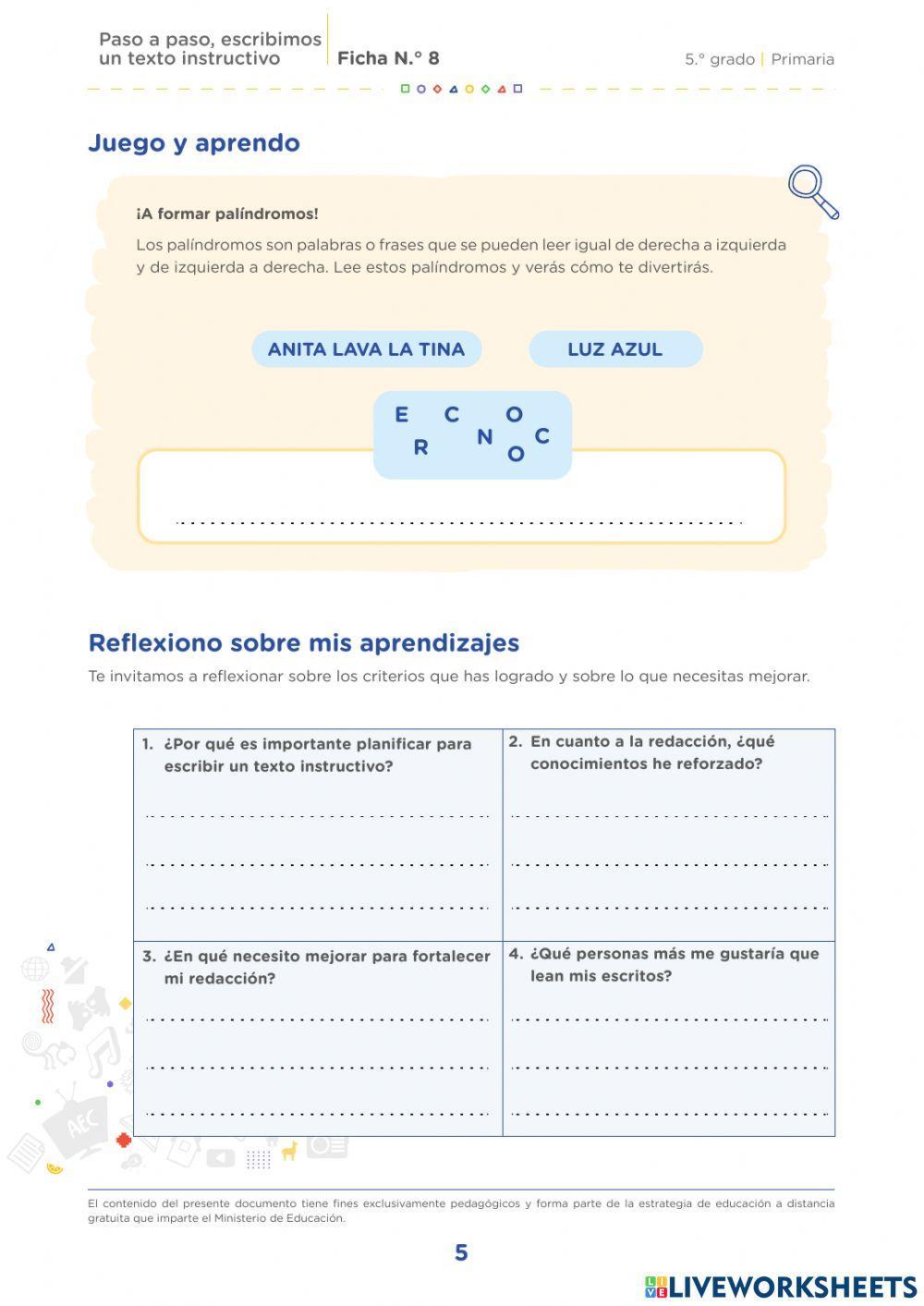 Paso a paso, escribimos un texto instructivo