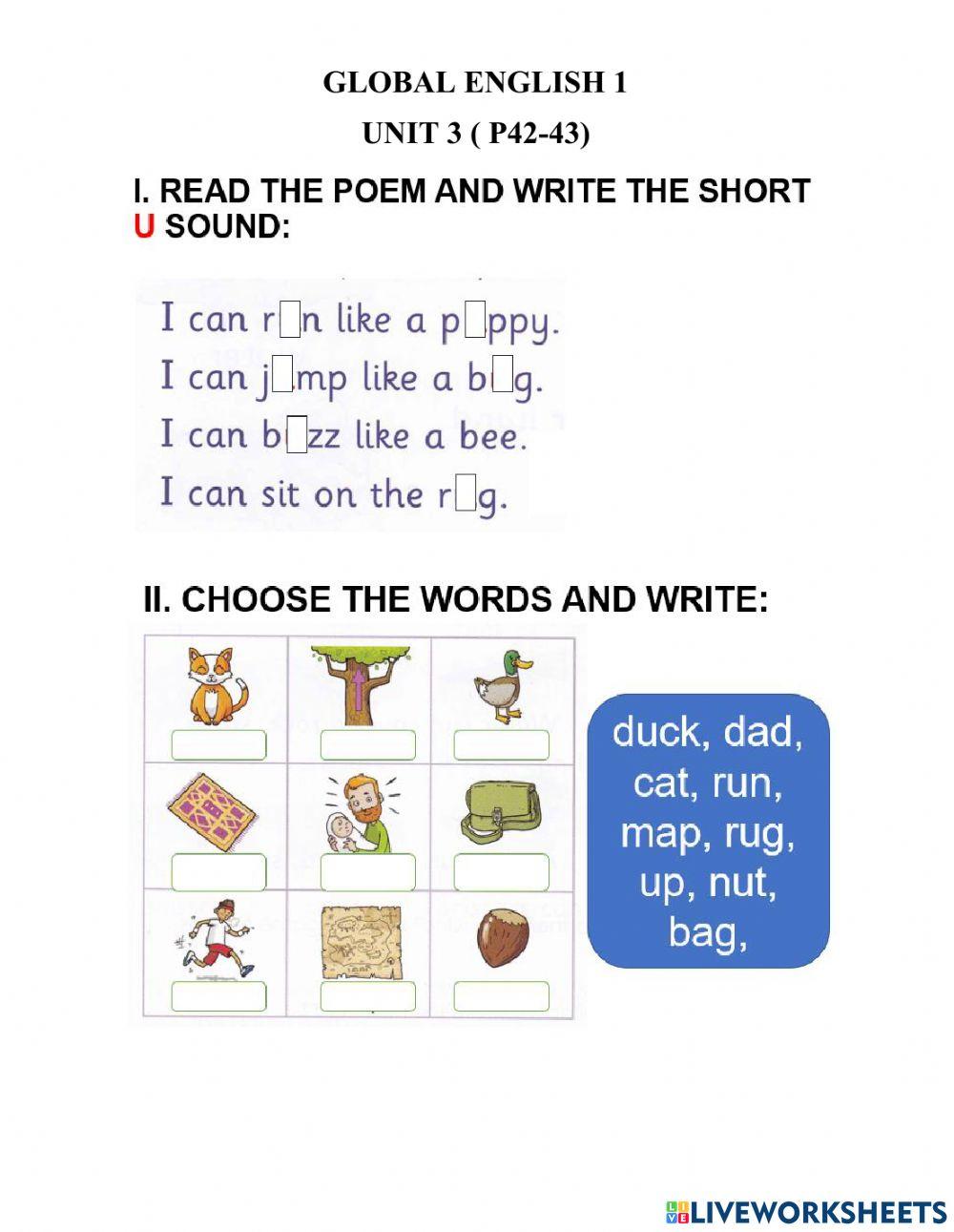Global english 1 unit 3 ( p42-43)