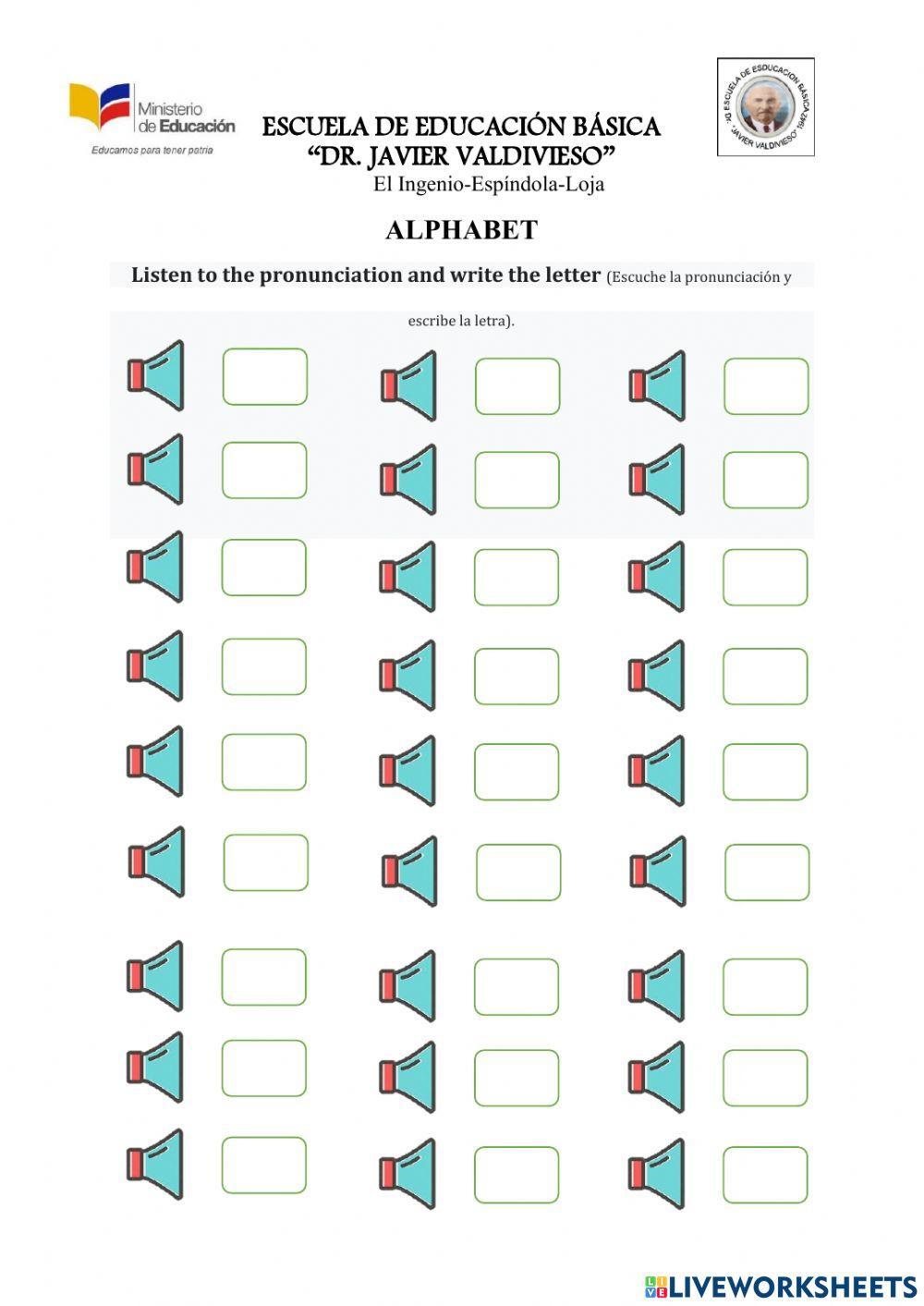 Abecedario en Ingles