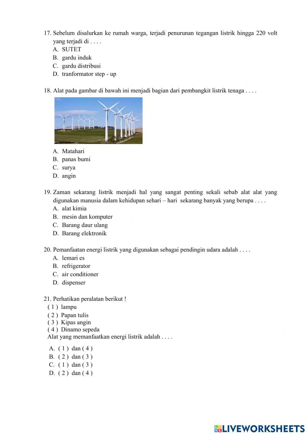 Penilaian akhir semester 1 tema 4