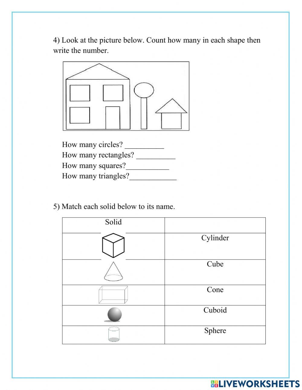 Second Year Mathematics Term 1 Test