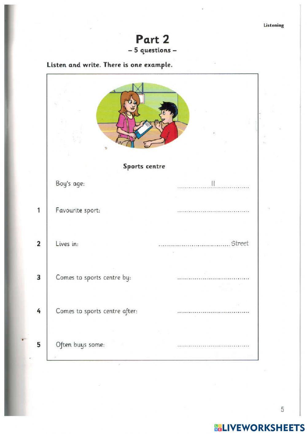 Movers - Listening Test 1