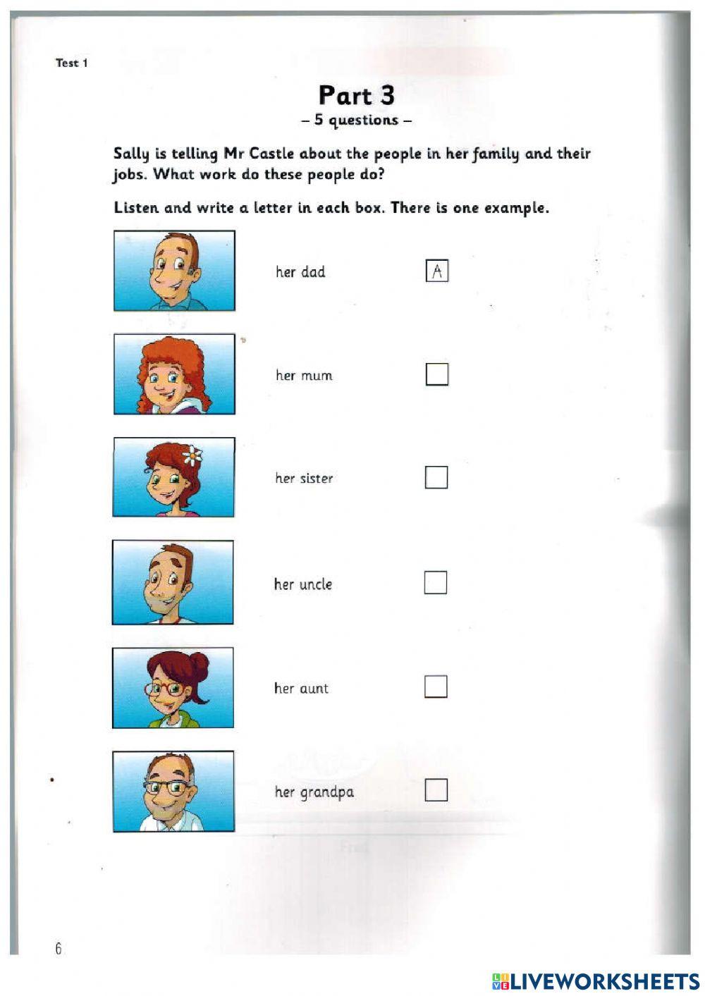 Movers - Listening Test 1