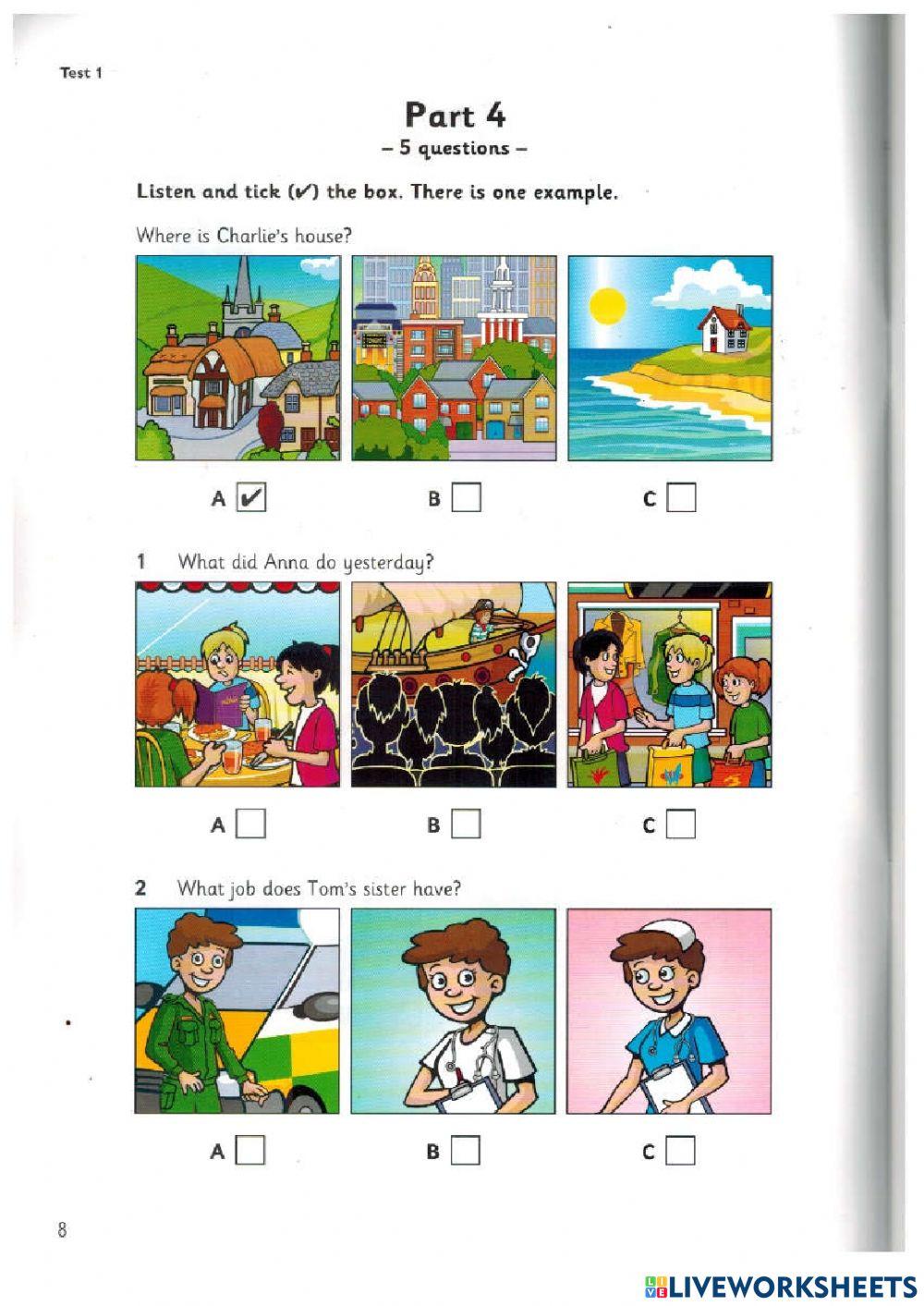 Movers - Listening Test 1