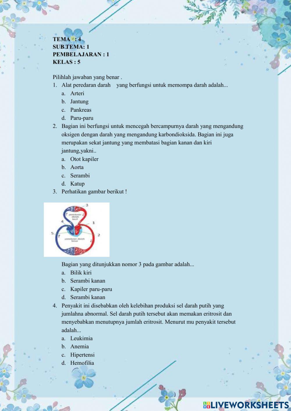 Soal kelas 5 tema 4 sub tema 1 pem 1