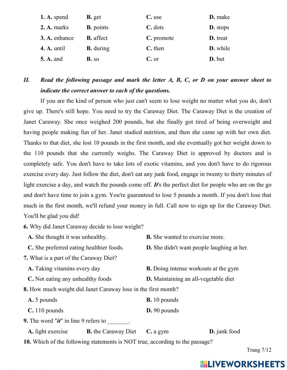 On unit 1 2 3 lop 10