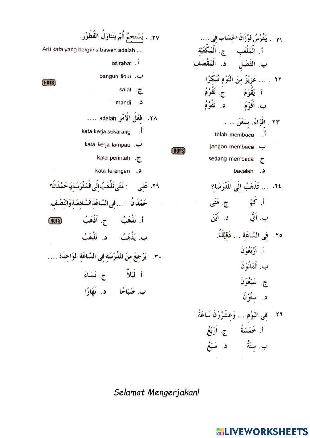 BAHASA ARAB pas 6.1