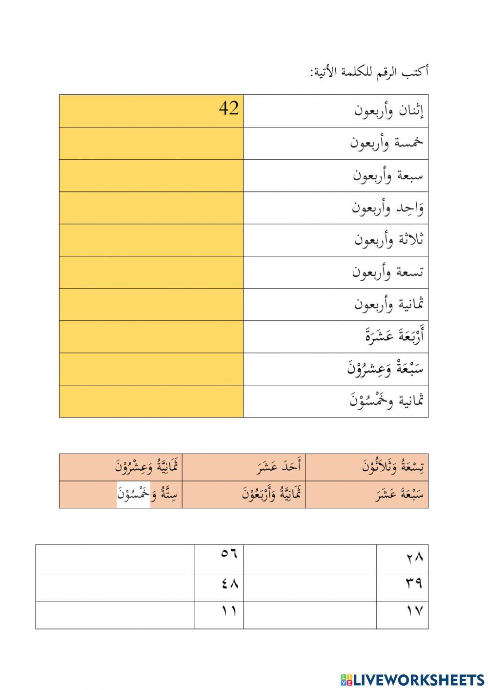 Nombor belas dan puluh arab