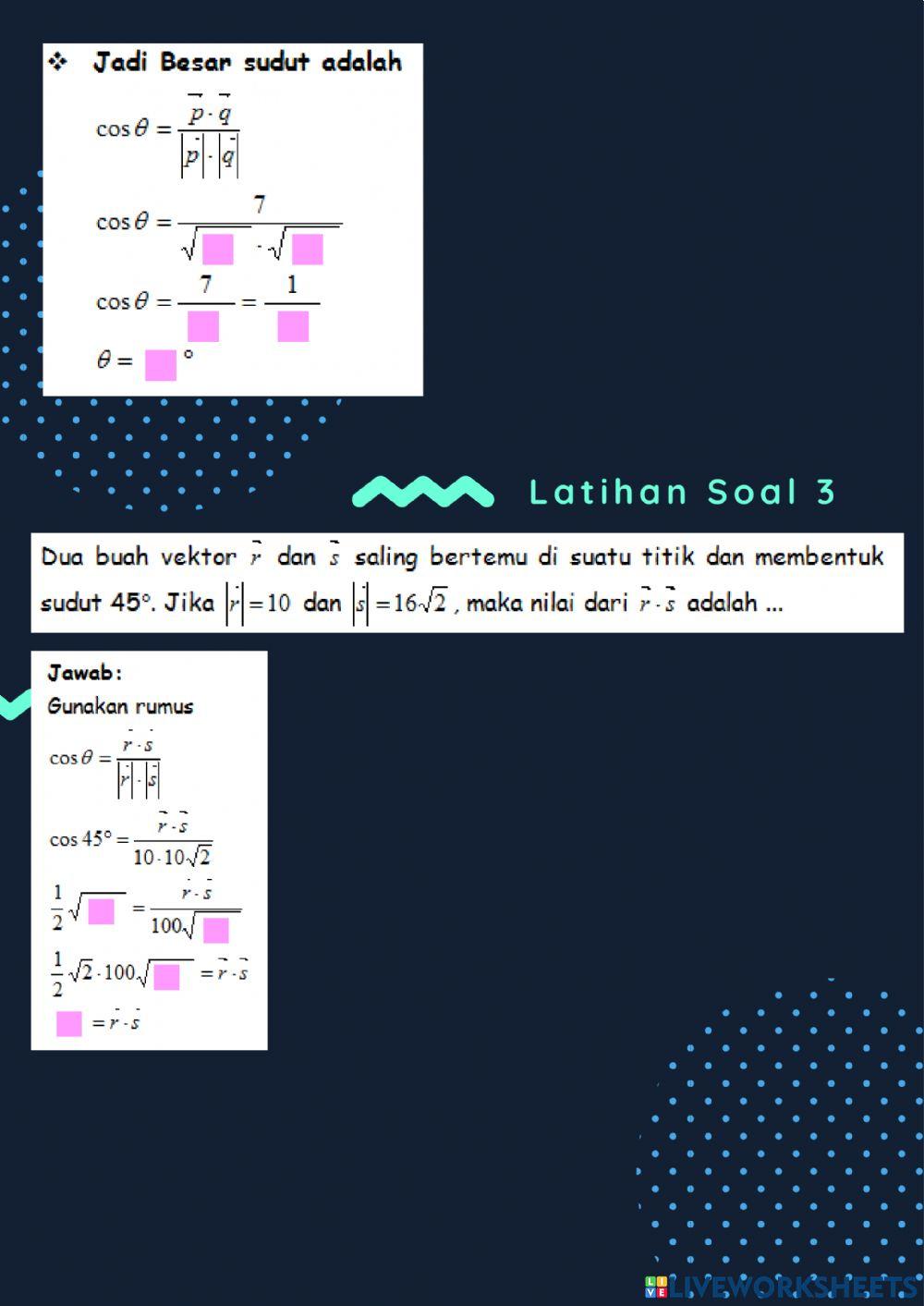 LKPD Sudut antara dua vektor