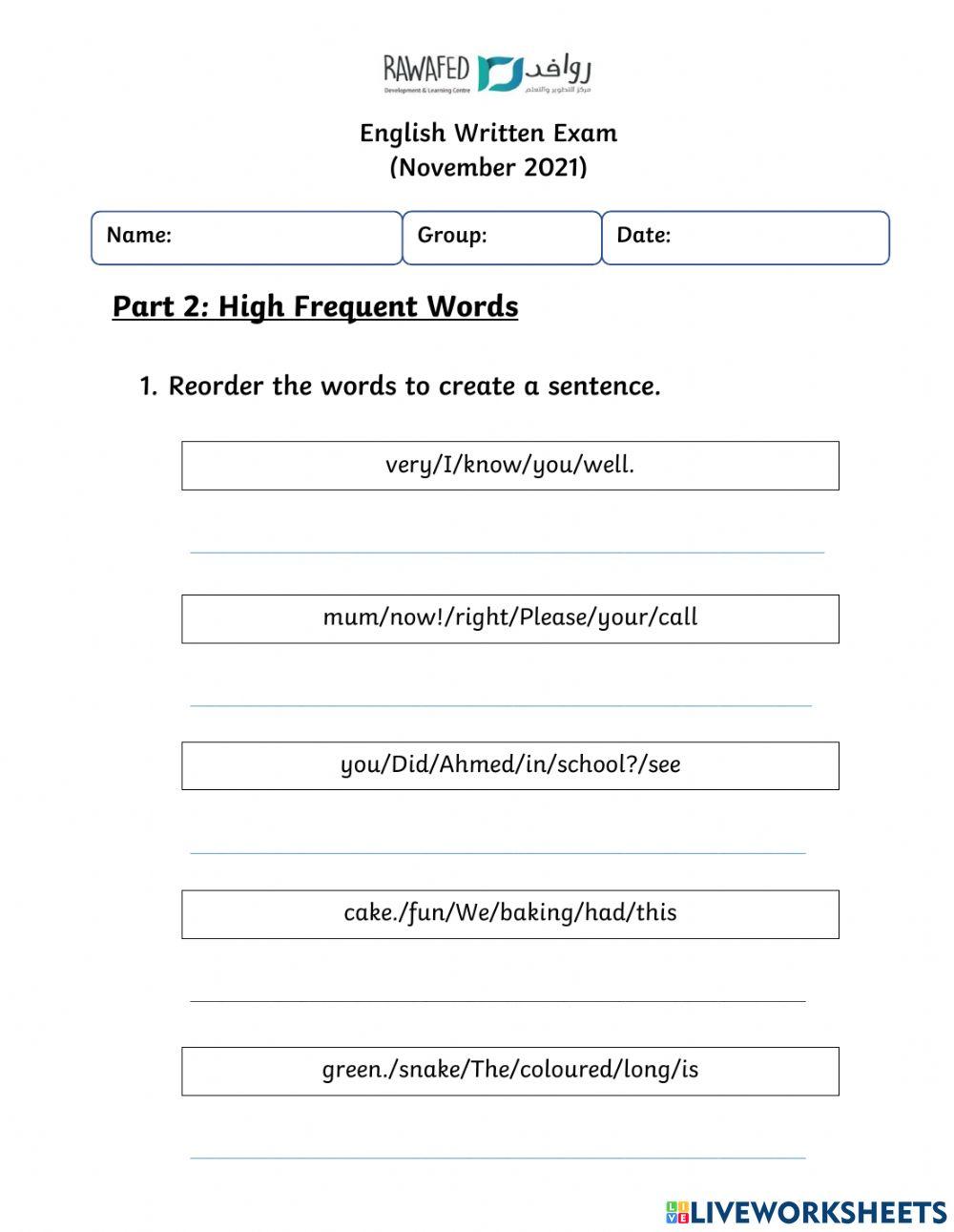 GROUP A - HFW Version1